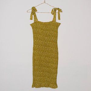 PinkBlush Mustard Yellow Floral Smocked Dress